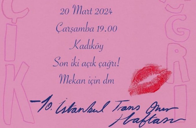10.İstanbul Trans Onur Haftası Komitesi, açık çağrılı toplantısına davet ediyor! | Kaos GL - LGBTİ+ Haber Portalı Haber