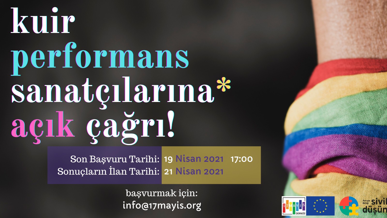 17 Mayıs’tan kuir performans sanatçılarına açık çağrı | Kaos GL - LGBTİ+ Haber Portalı Haber