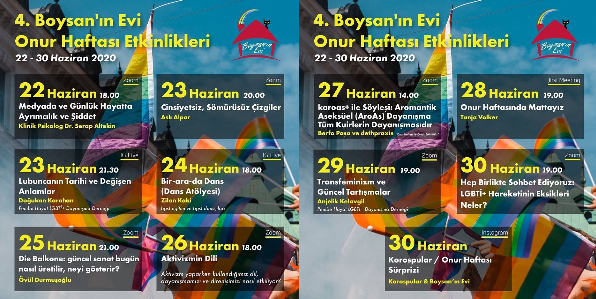 4. Boysan’ın Evi Onur Haftası etkinlikleri belli oldu Kaos GL - LGBTİ+ Haber Portalı