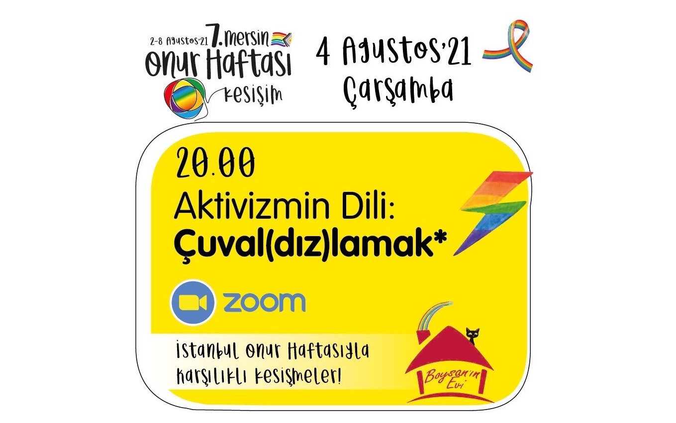 “Aktivizmin dili: Çuval(dız)lamak” etkinliği 7. Mersin Onur Haftası’nda Kaos GL - LGBTİ+ Haber Portalı