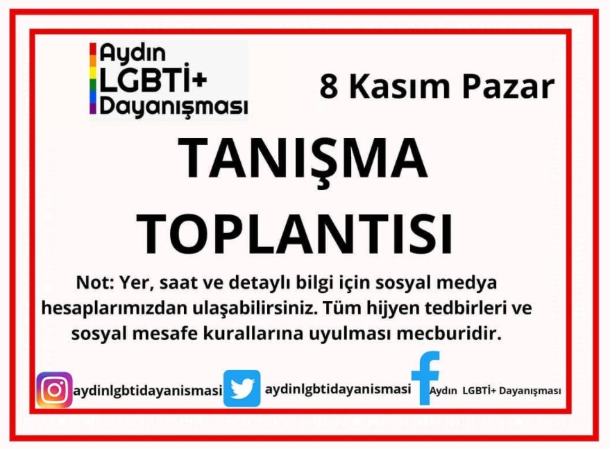 Aydın LGBTİ+ Dayanışması, tanışmaya çağırıyor Kaos GL - LGBTİ+ Haber Portalı