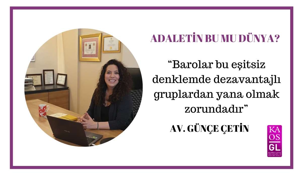 “Barolar bu eşitsiz denklemde dezavantajlı gruplardan yana olmak zorundadır” | Kaos GL - LGBTİ+ Haber Portalı