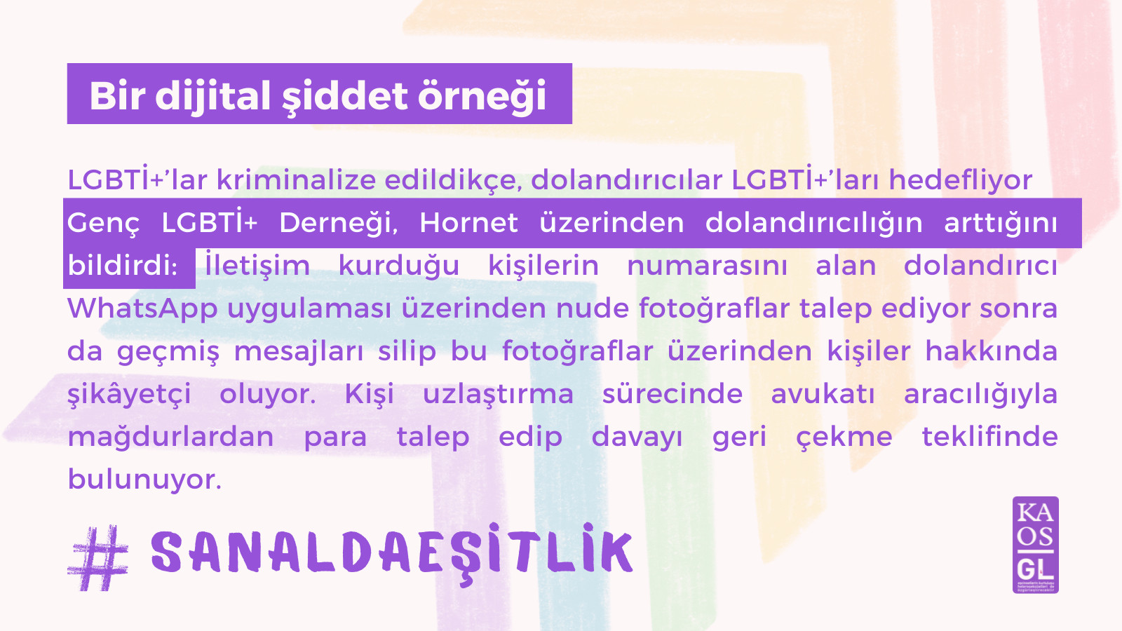 Bir dijital şiddet örneği: Hornette dolandırıcılık | Kaos GL - LGBTİ+ Haber Portalı Haber