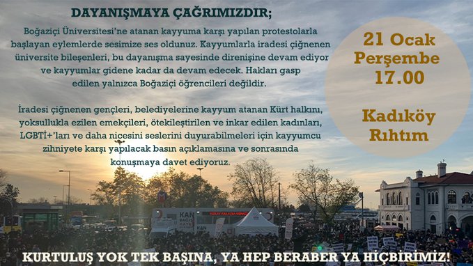 Boğaziçi nöbetinde Onur Yürüyüşü ve ardından Kadıköy’de eylem Kaos GL - LGBTİ+ Haber Portalı