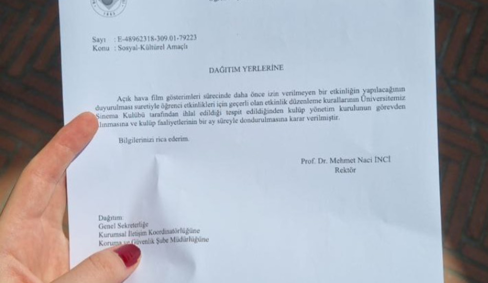 Boğaziçi Üniversitesi Sinema Kulübü’ne 1 ay faaliyet engeli! Kaos GL - LGBTİ+ Haber Portalı