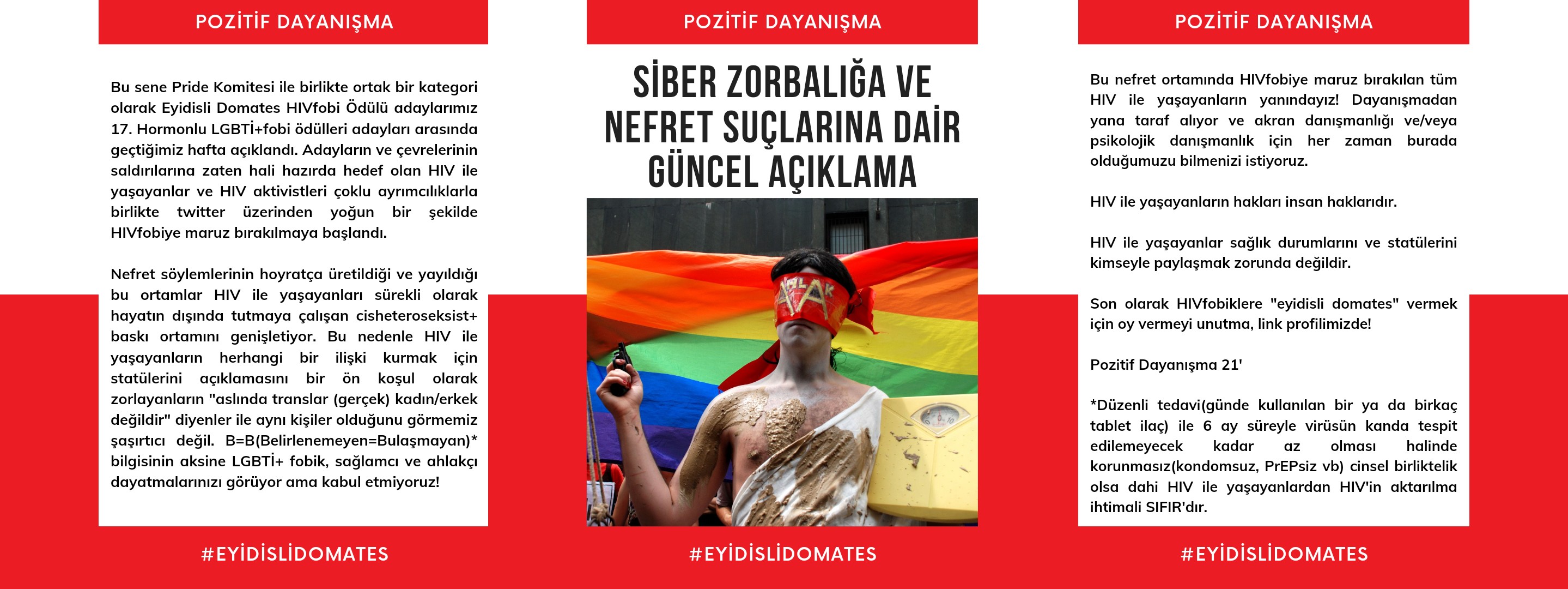 “Bu nefret ortamında HIVfobiye maruz bırakılan tüm HIV ile yaşayanların yanındayız” | Kaos GL - LGBTİ+ Haber Portalı Haber