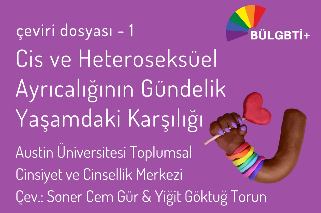 BÜLGBTİ+ çeviri dosyası sürüyor: Cis-hetero ayrıcalığının gündelik yaşamdaki karşılığı | Kaos GL - LGBTİ+ Haber Portalı