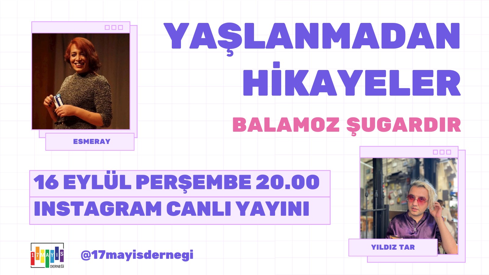 Canlı yayın: Esmeray’la yaşlanmadan hikayeler! | Kaos GL - LGBTİ+ Haber Portalı