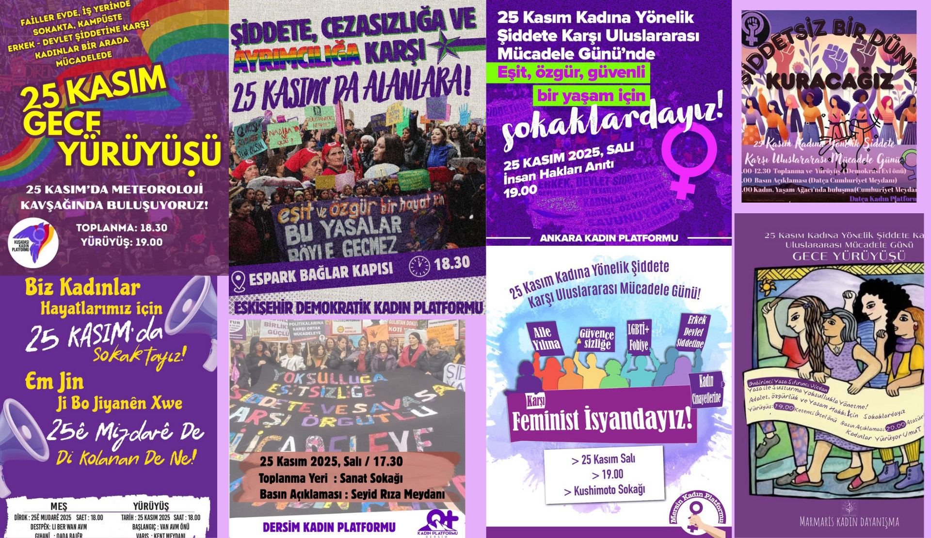 Çatlak Zemin derledi: İl il 25 Kasım eylemleri | Kaos GL - LGBTİ+ Haber Portalı Haber