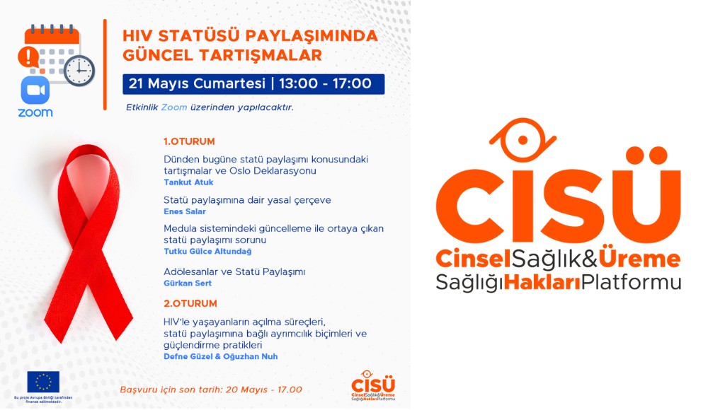 CİSÜ Platformu'ndan “HIV Statüsü Paylaşımında Güncel Tartışmalar” etkinliği Kaos GL - LGBTİ+ Haber Portalı