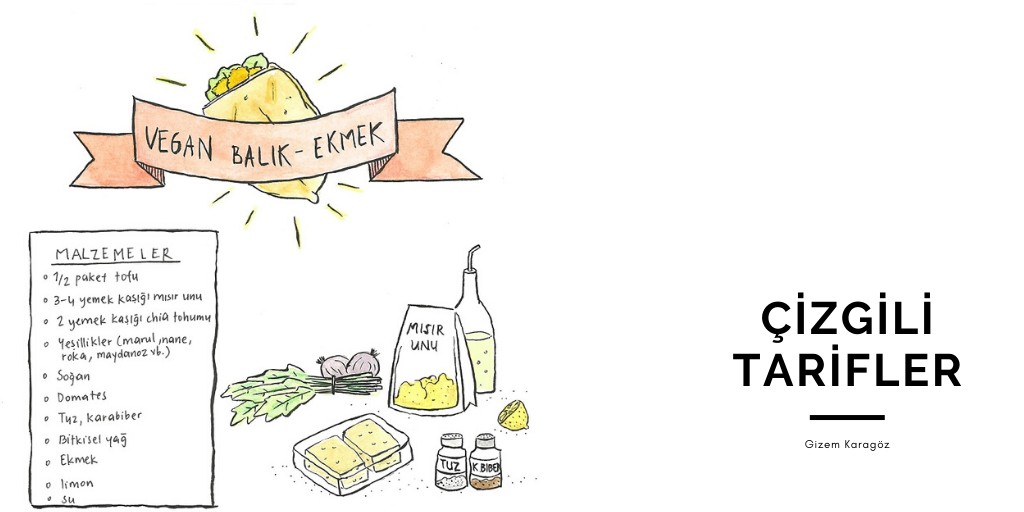 Çizgili tarifler: Vegan balık ekmek | Kaos GL - LGBTİ+ Haber Portalı