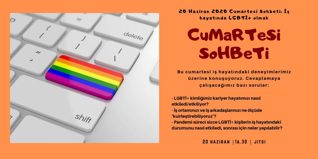 Cumartesi Sohbetleri’nde bu hafta: İş hayatında LGBTİ+ olmak Kaos GL - LGBTİ+ Haber Portalı