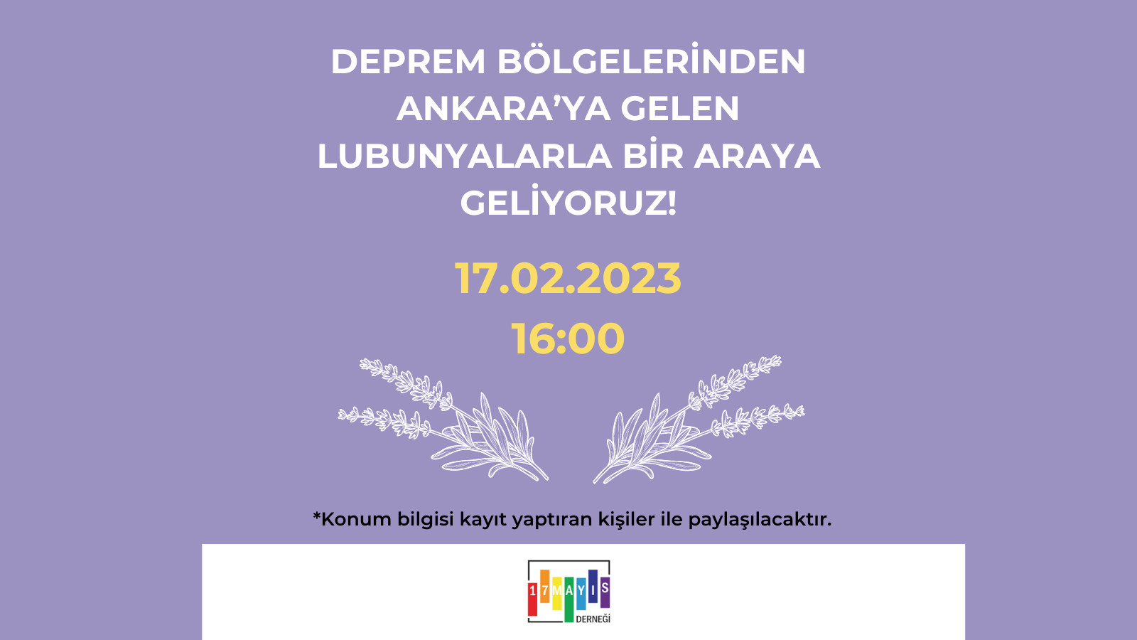“Deprem bölgelerinden Ankara’ya gelen lubunyalarla bir araya geliyoruz!” Kaos GL - LGBTİ+ Haber Portalı
