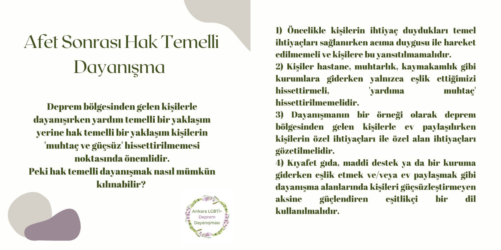 Deprem bölgesinden gelenlerle dayanışırken nelere dikkat etmeli? Kaos GL - LGBTİ+ Haber Portalı