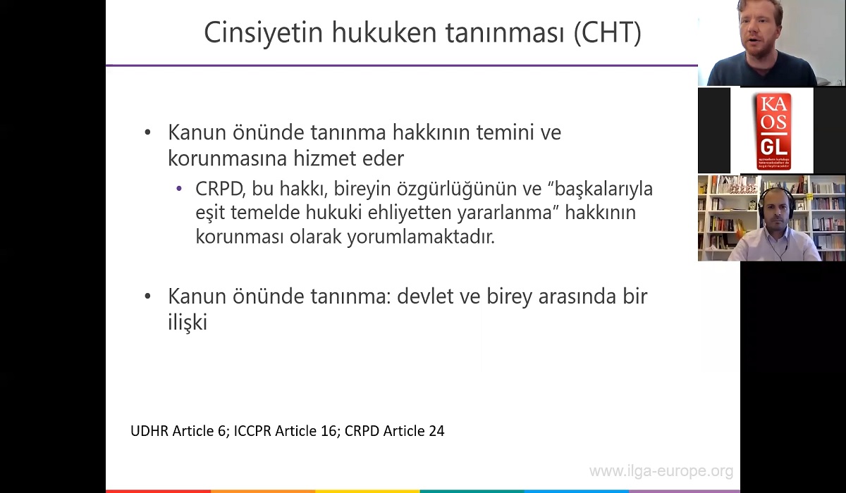 “Devletin her kişiyi hukuken tanıması gerekir” Kaos GL - LGBTİ+ Haber Portalı