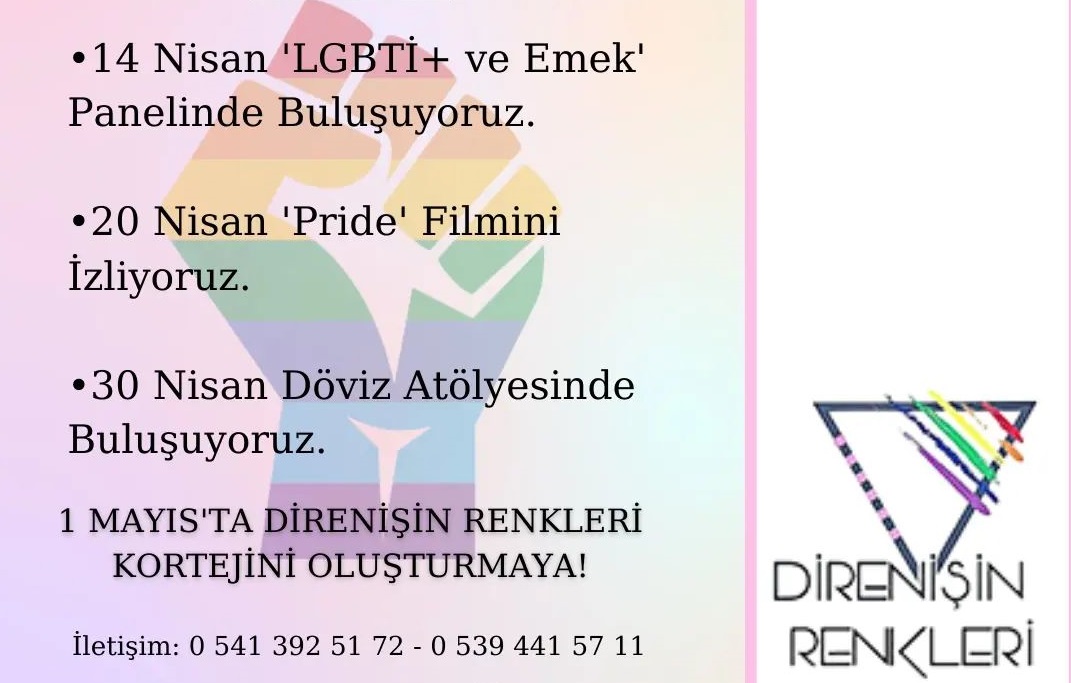 Direnişin Renkleri İzmir’in Nisan ayı takvimi yayında Kaos GL - LGBTİ+ Haber Portalı