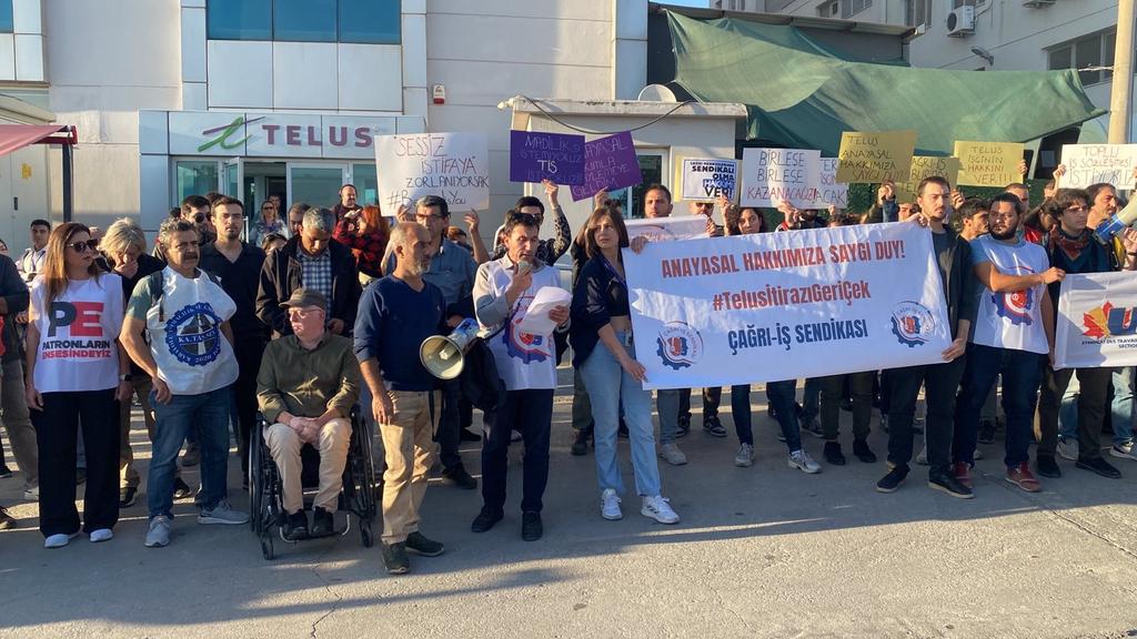 Direnişin Renkleri, Telus işçilerinin basın açıklamasına katıldı Kaos GL - LGBTİ+ Haber Portalı