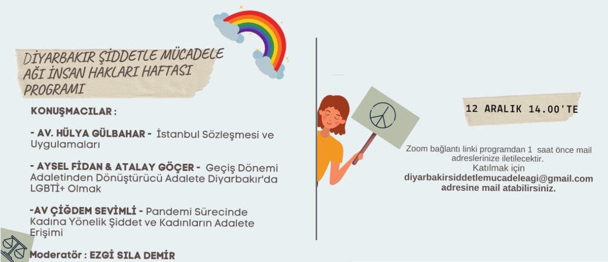 Diyarbakır Şiddetle Mücadele Ağı’ndan İnsan Hakları Haftası programı Kaos GL - LGBTİ+ Haber Portalı