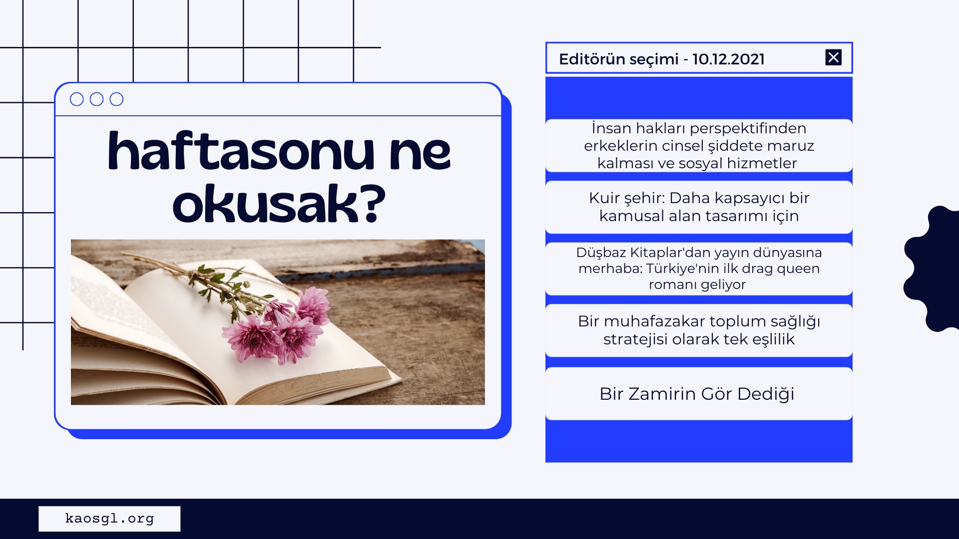 Editörün seçimi – 10 Aralık 2021 | Kaos GL - LGBTİ+ Haber Portalı