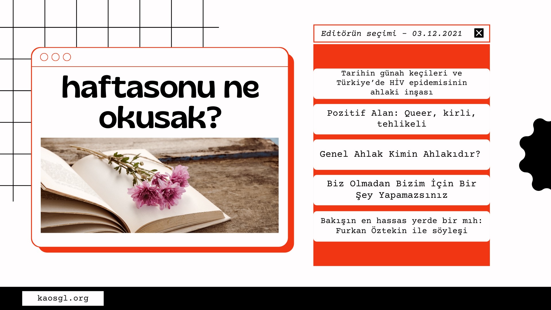 Editörün seçimi – 3 Aralık 2021 | Kaos GL - LGBTİ+ Haber Portalı