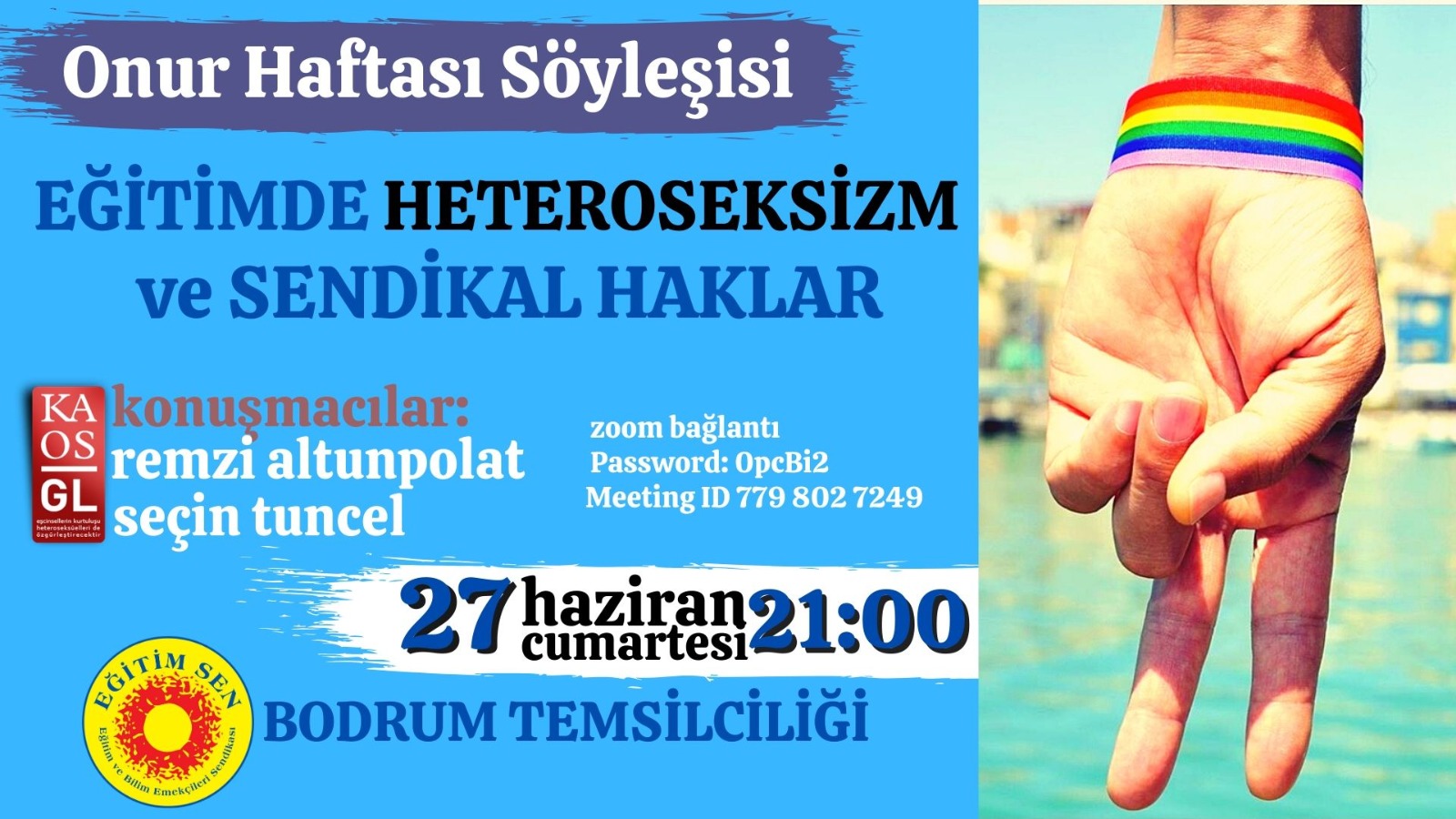 Eğitim-Sen Bodrum Temsilciliği’nden Onur Haftası söyleşisi Kaos GL - LGBTİ+ Haber Portalı
