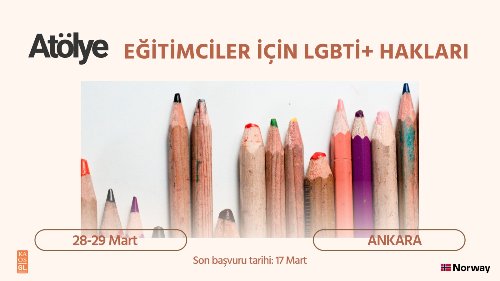 Eğitimciler İçin LGBTİ+ Hakları Atölyesi, 28-29 Mart’ta Ankara’da! | Kaos GL - LGBTİ+ Haber Portalı Haber