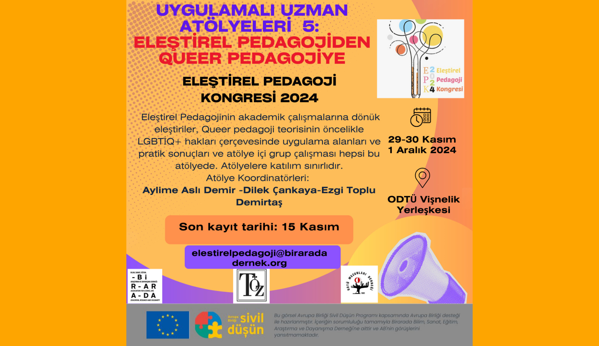 “Eleştirel Pedagojiden Queer Pedagojiye” Atölyesi, Eleştirel Pedagoji Kongresi’nde! Kaos GL - LGBTİ+ Haber Portalı