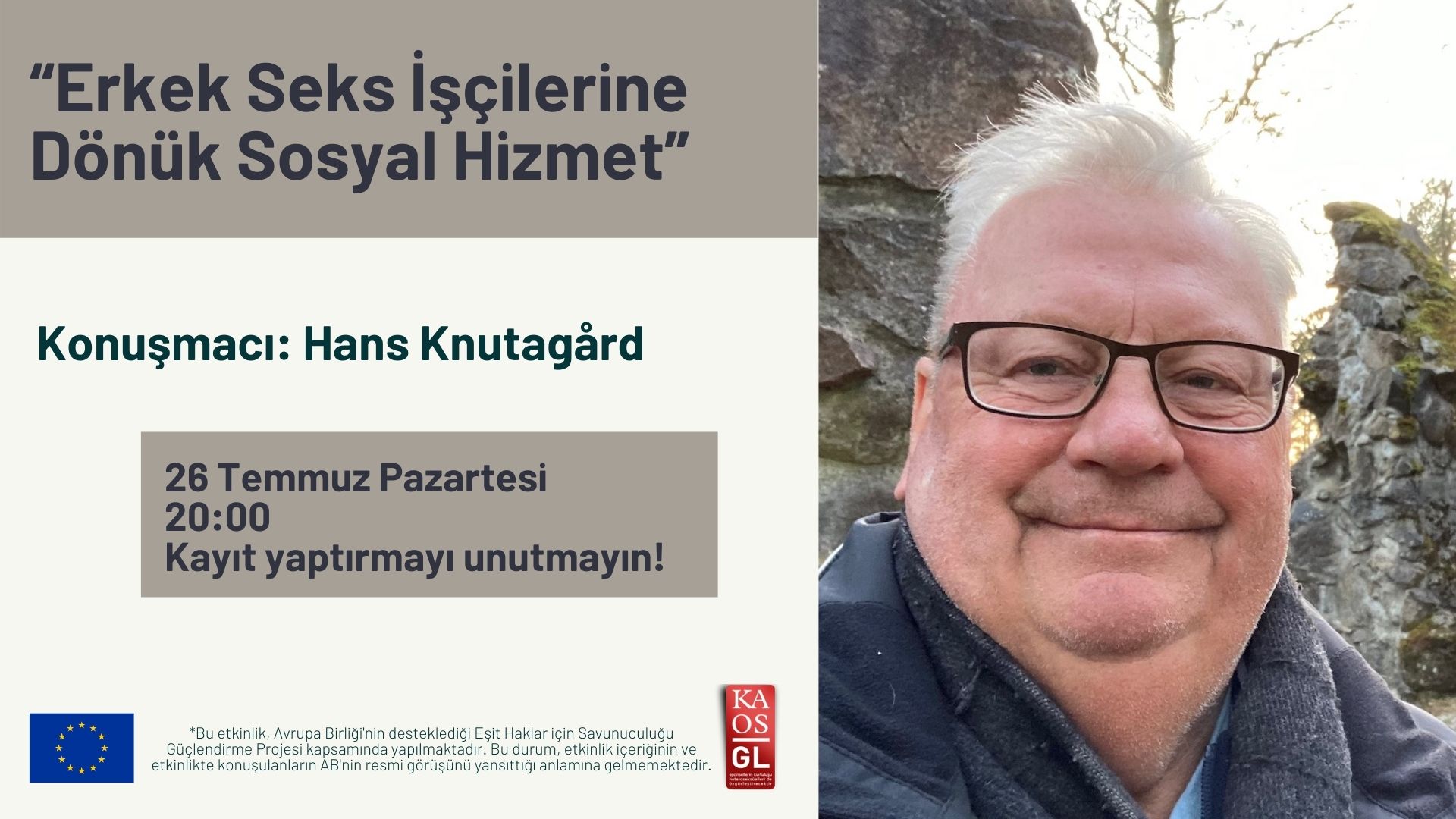 “Erkek Seks İşçilerine Dönük Sosyal Hizmet” etkinliği kayıtları açıldı Kaos GL - LGBTİ+ Haber Portalı