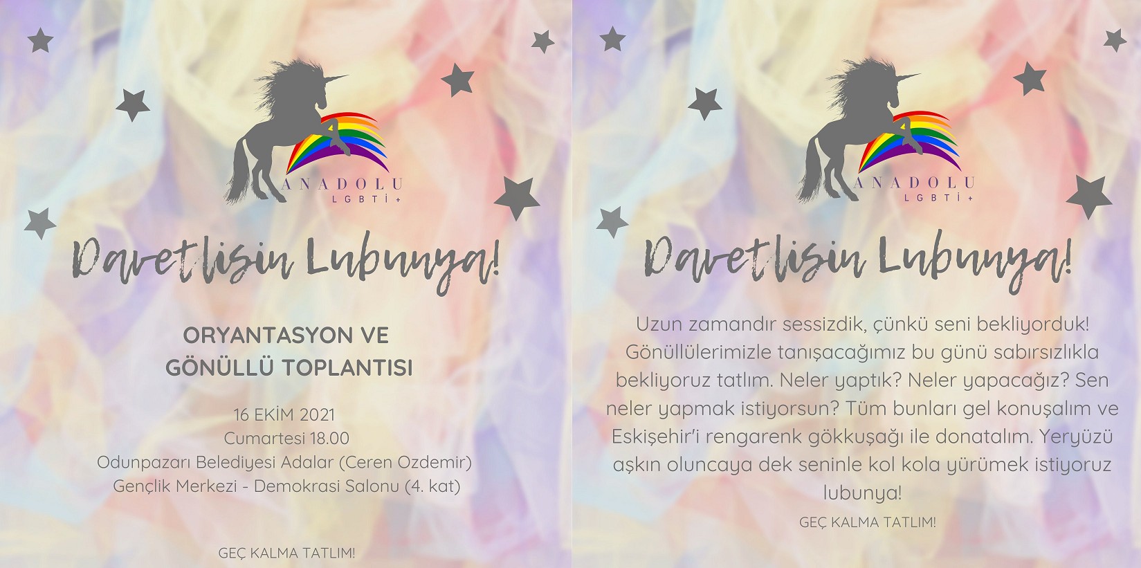 Eskişehir Anadolu LGBTİ+ gönüllülerini arıyor Kaos GL - LGBTİ+ Haber Portalı