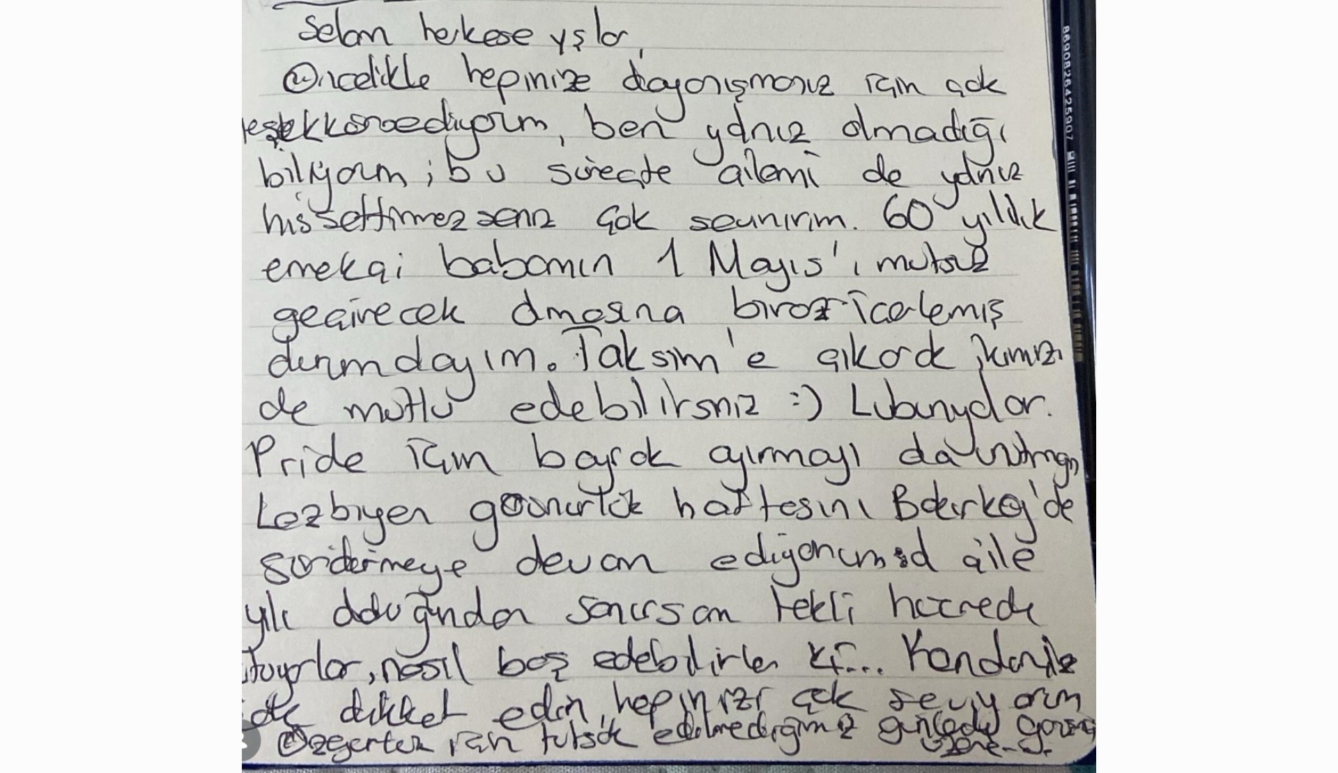 Eylem Sıla Bayram’dan mesaj var: “Özgürlük için tutsak edilmediğimiz günlerde görüşmek üzere” | Kaos GL - LGBTİ+ Haber Portalı Haber