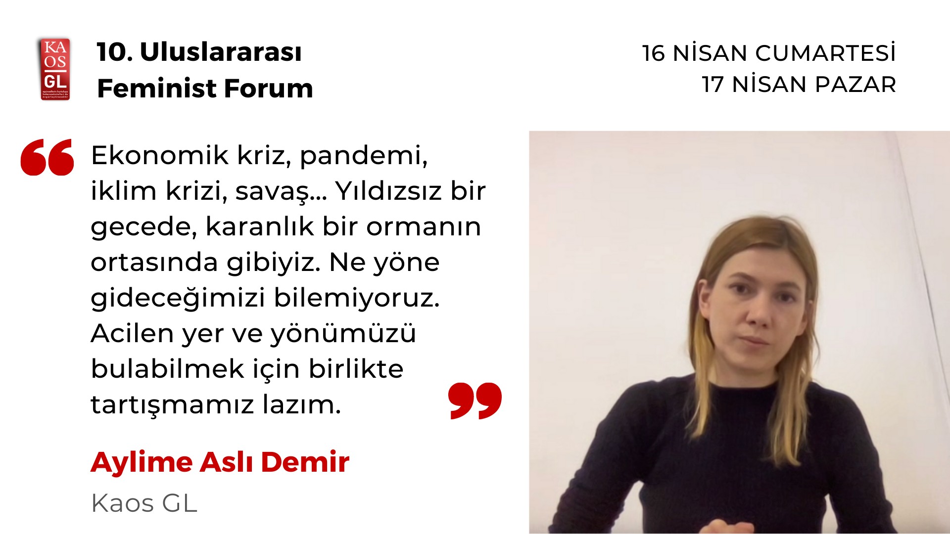 Feminist Forum başladı: Yıldızsız bir gecede, karanlık bir ormanda yönümüzü bulabilmek Kaos GL - LGBTİ+ Haber Portalı