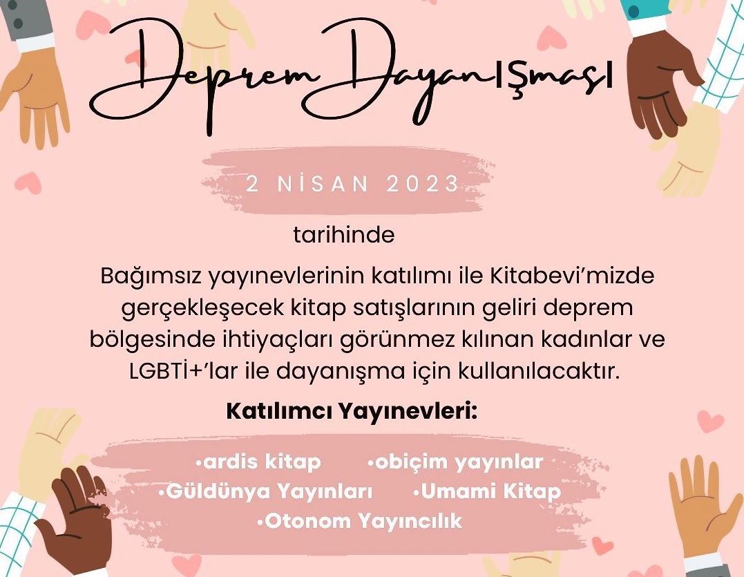 Frankeştayn Kitabevi’nden deprem dayanışması etkinliği Kaos GL - LGBTİ+ Haber Portalı