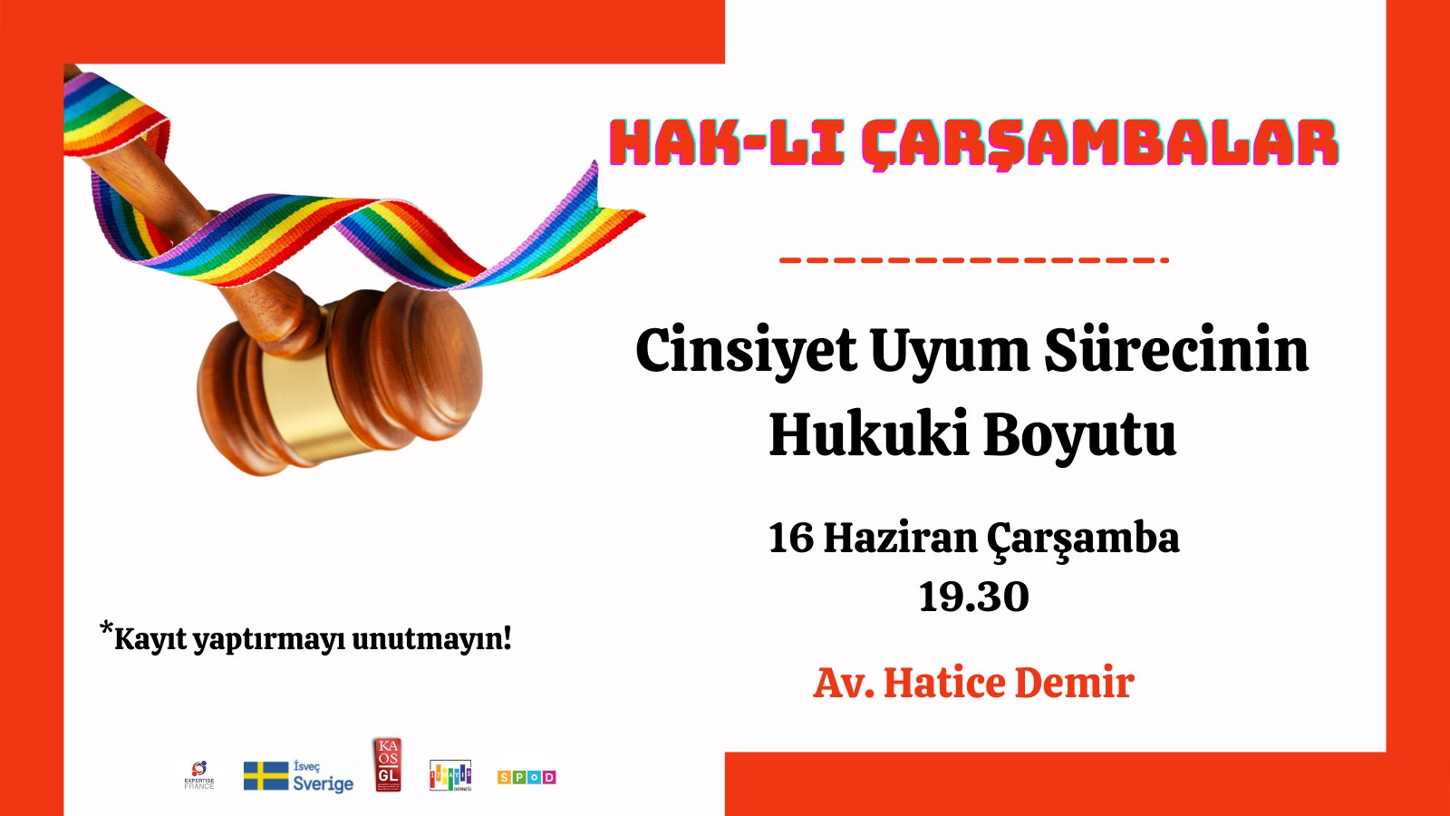 Hak-lı Çarşambalar’da sıra “Cinsiyet Uyum Sürecinin Hukuki Boyutu”nda! | Kaos GL - LGBTİ+ Haber Portalı