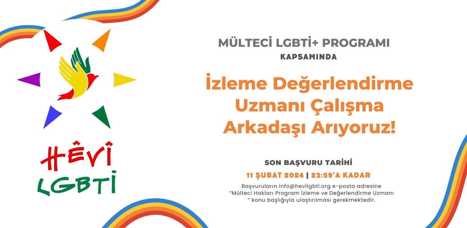 HEVİ’den iş ilanı: İzleme Değerlendirme Uzmanı | Kaos GL - LGBTİ+ Haber Portalı Haber