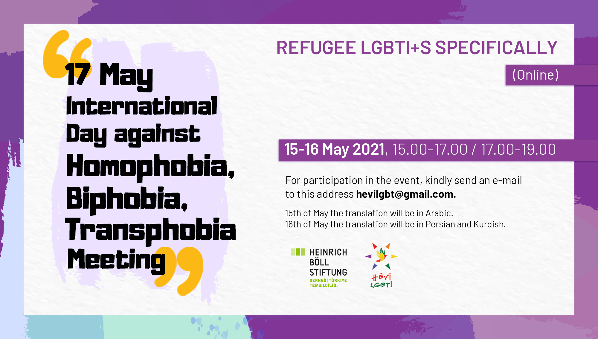 HEVİ LGBTI+ celebrates IDAHOBIT with LGBTI+ refugees Kaos GL - News Portal for LGBTI+