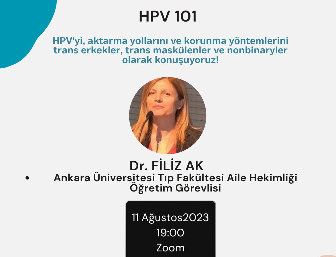 “HPV 101” sohbeti bugün Kaos GL - LGBTİ+ Haber Portalı