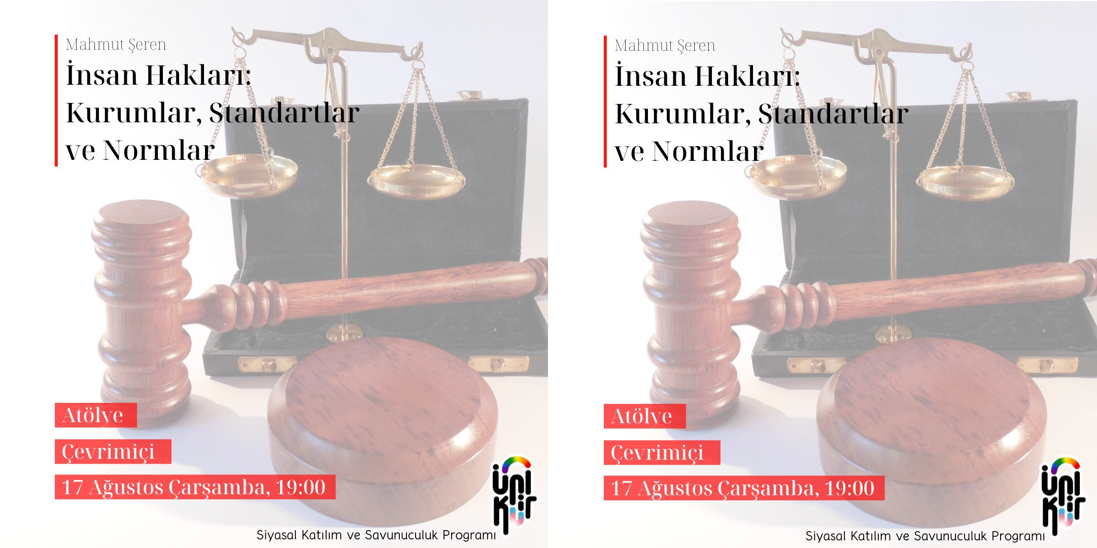“İnsan Hakları: Kurumlar, Standartlar ve Normlar” katılımcılarını bekliyor Kaos GL - LGBTİ+ Haber Portalı