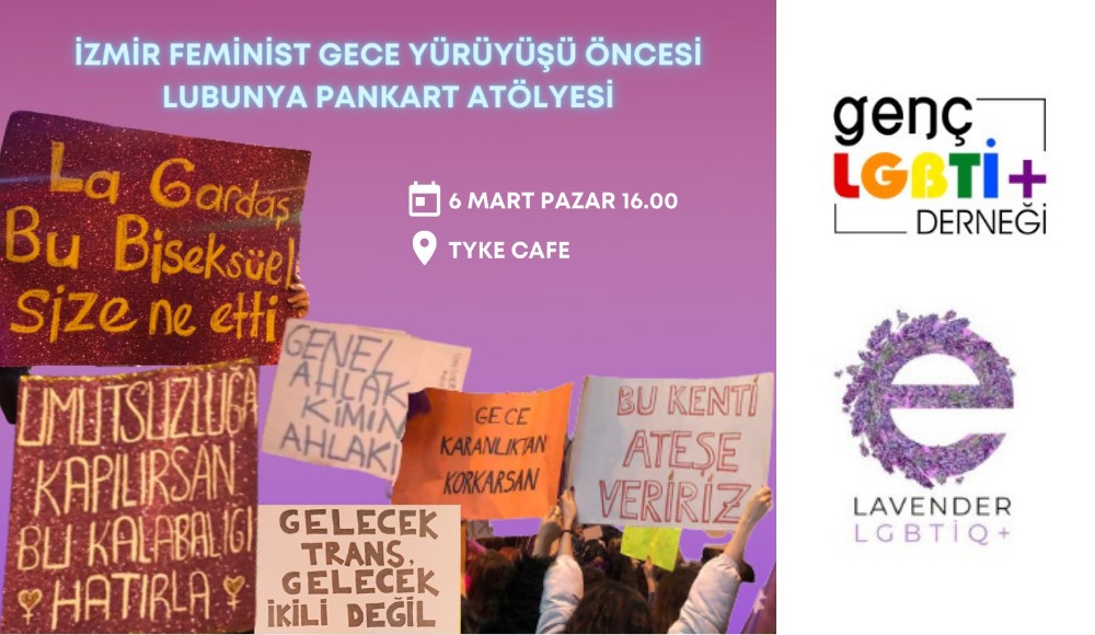 İzmir’de lubunyalar 8 Mart pankartlarını hazırlamak için buluşuyor Kaos GL - LGBTİ+ Haber Portalı