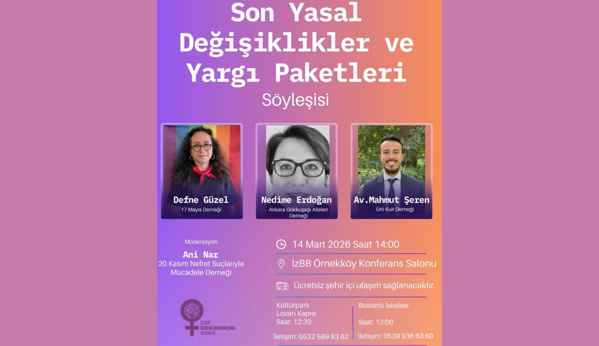 İzmir Kadın Dayanışma Derneği’nden söyleşi: “Son Yasal Değişiklikler ve Yargı Paketleri” Kaos GL - LGBTİ+ Haber Portalı