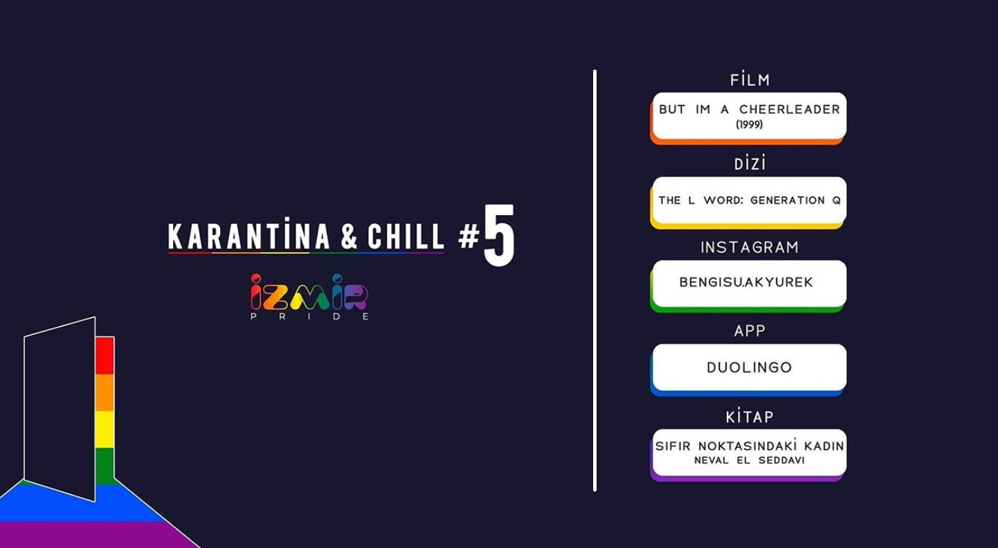 İzmir LGBTİ+ Onur Haftası’ndan “Karantina & Chill-5” Kaos GL - LGBTİ+ Haber Portalı
