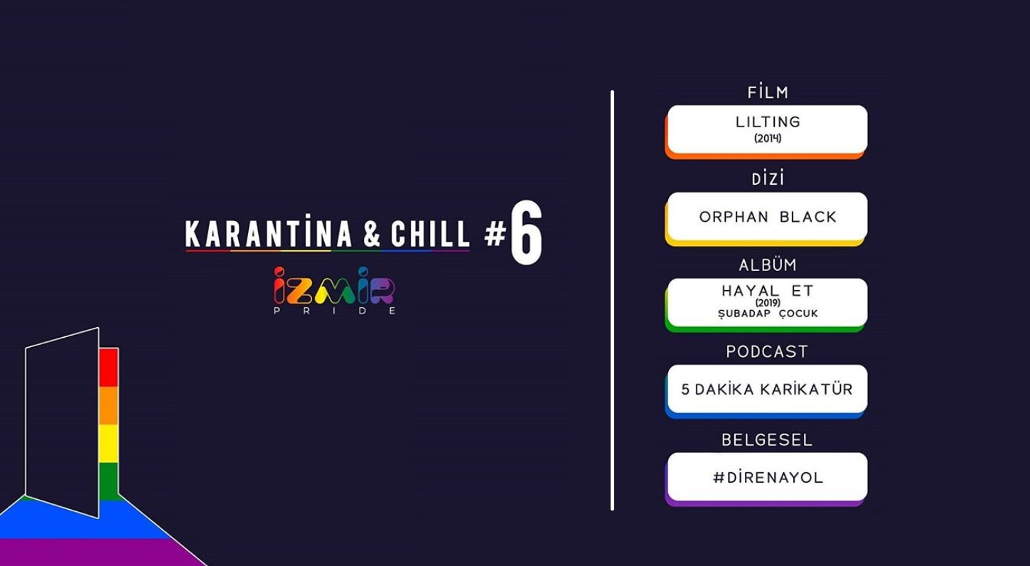 İzmir LGBTİ+ Onur Haftası’ndan “Karantina & Chill-6” Kaos GL - LGBTİ+ Haber Portalı