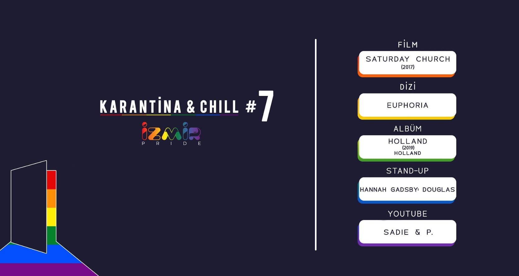 İzmir LGBTİ+ Onur Haftası’ndan “Karantina & Chill-7” Kaos GL - LGBTİ+ Haber Portalı
