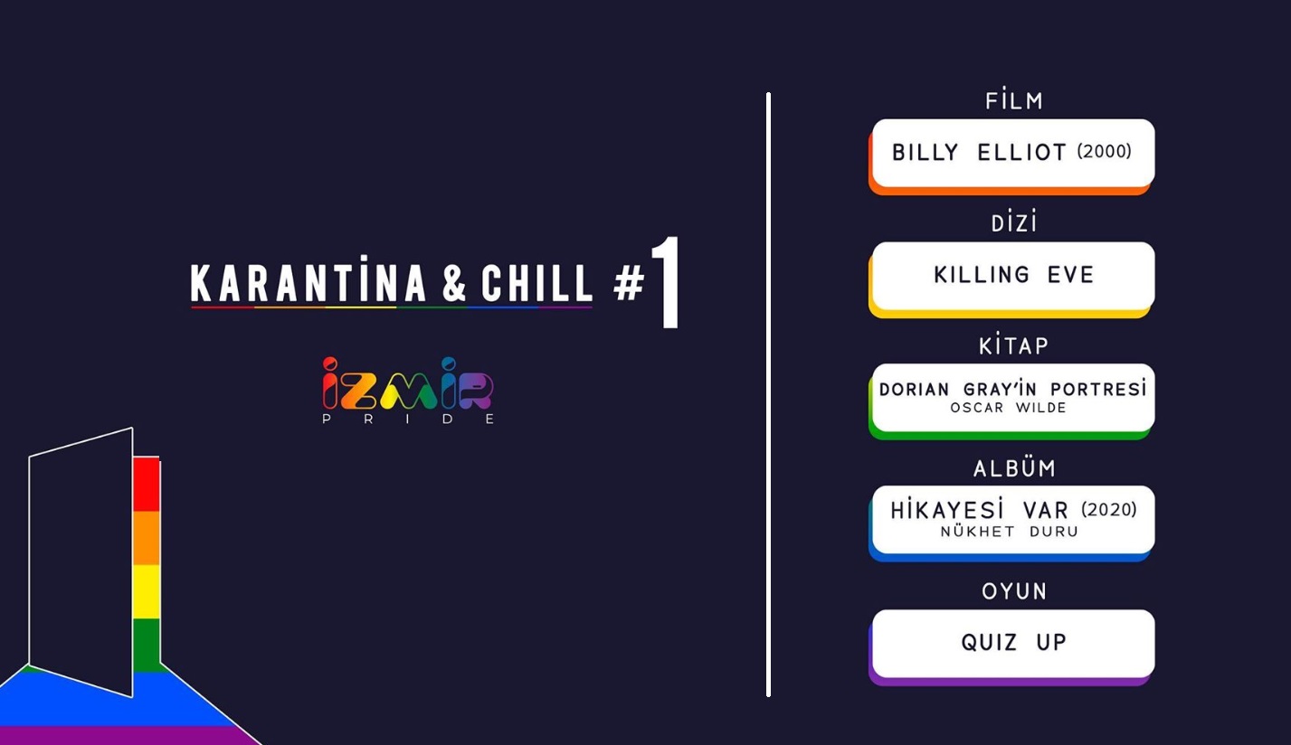 İzmir LGBTİ+ Onur Haftası’ndan “Karantina & Chill” serisi Kaos GL - LGBTİ+ Haber Portalı