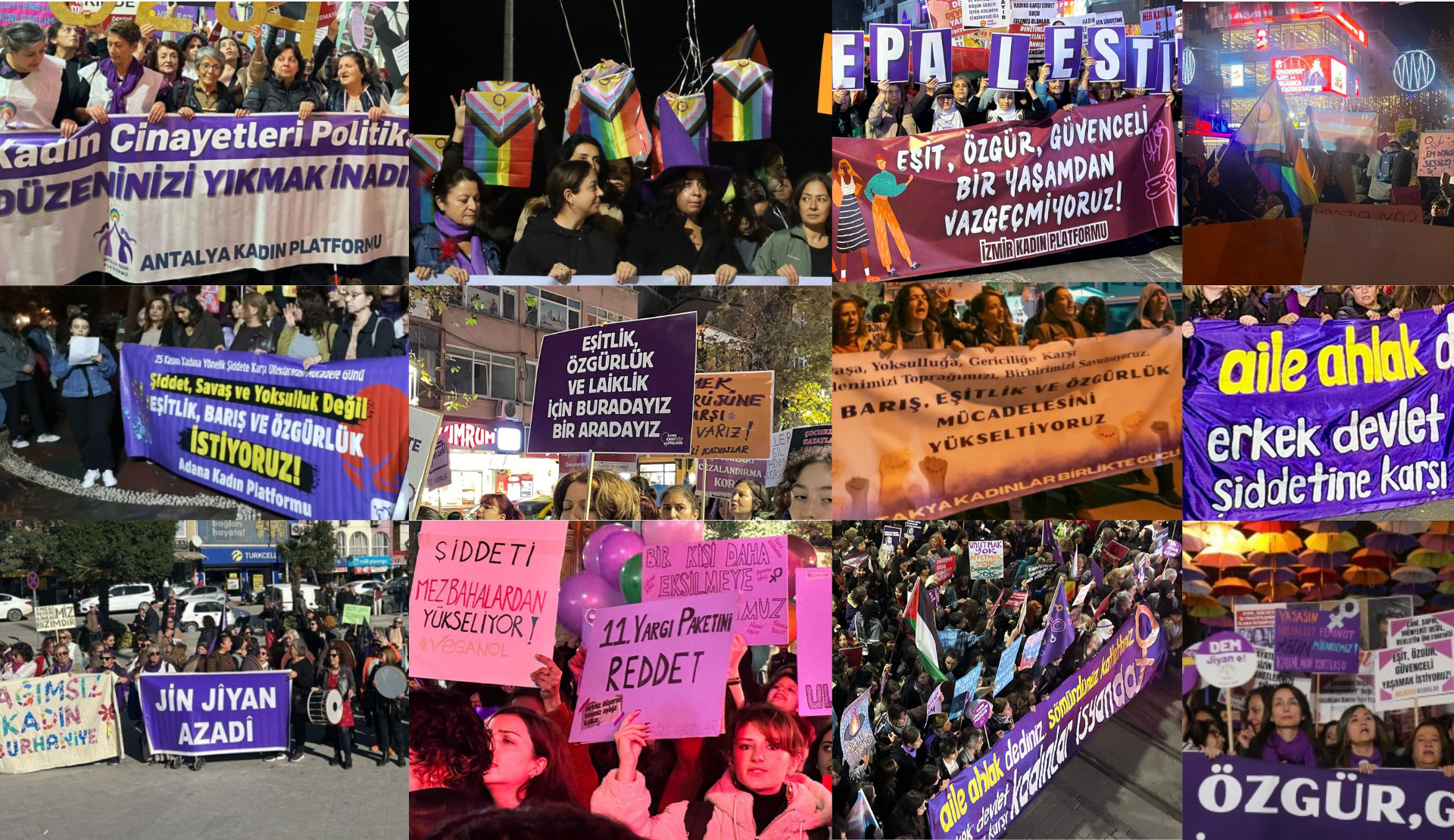 Kadınlar ve LGBTİ+’lar 25 Kasım’da meydanları doldurdu: "LGBTİ+’ları hedef alan kutsal aileniz batsın!" Kaos GL - LGBTİ+ Haber Portalı