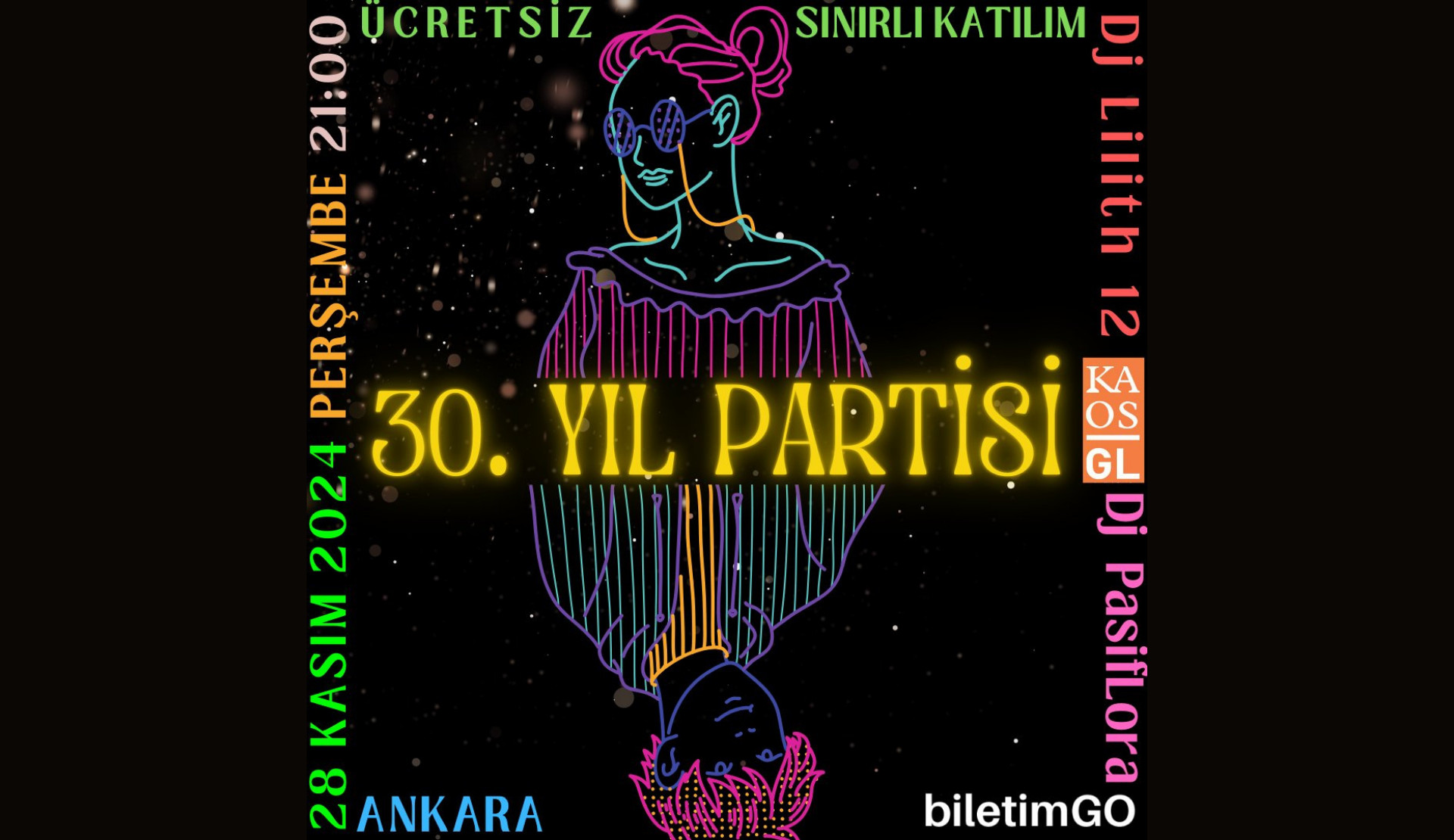 Kaos GL’nin 30. yıl partisi 28 Kasım’da Ankara’da Kaos GL - LGBTİ+ Haber Portalı