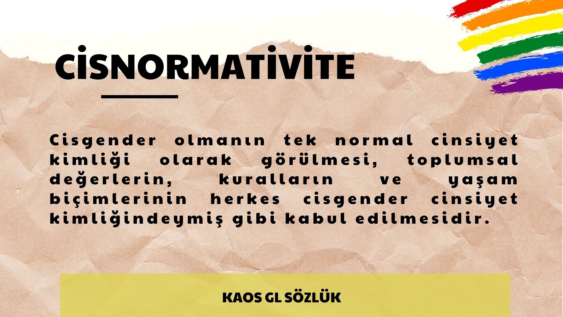 Kaos GL Sözlük: Cisnormativite Kaos GL - LGBTİ+ Haber Portalı