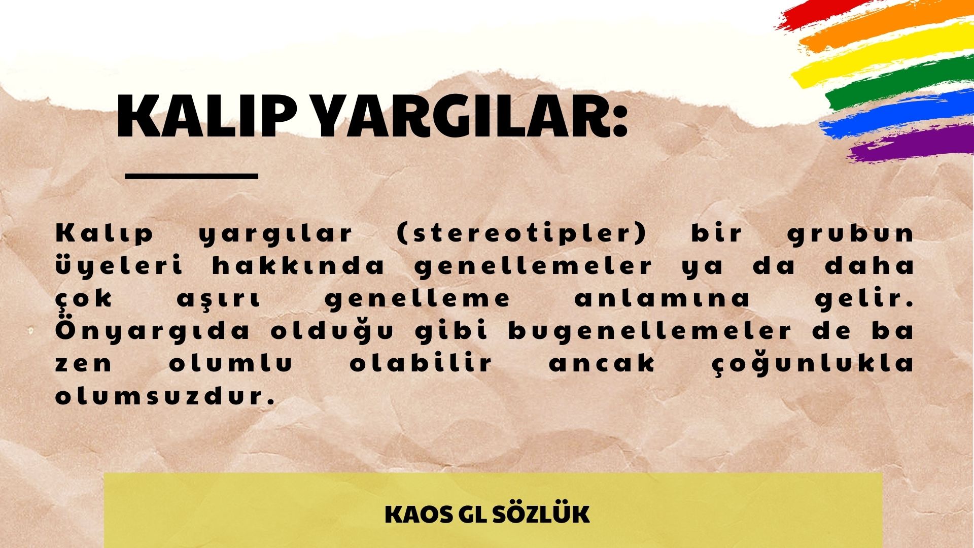 Kaos GL Sözlük: Kalıp Yargıları Kaos GL - LGBTİ+ Haber Portalı