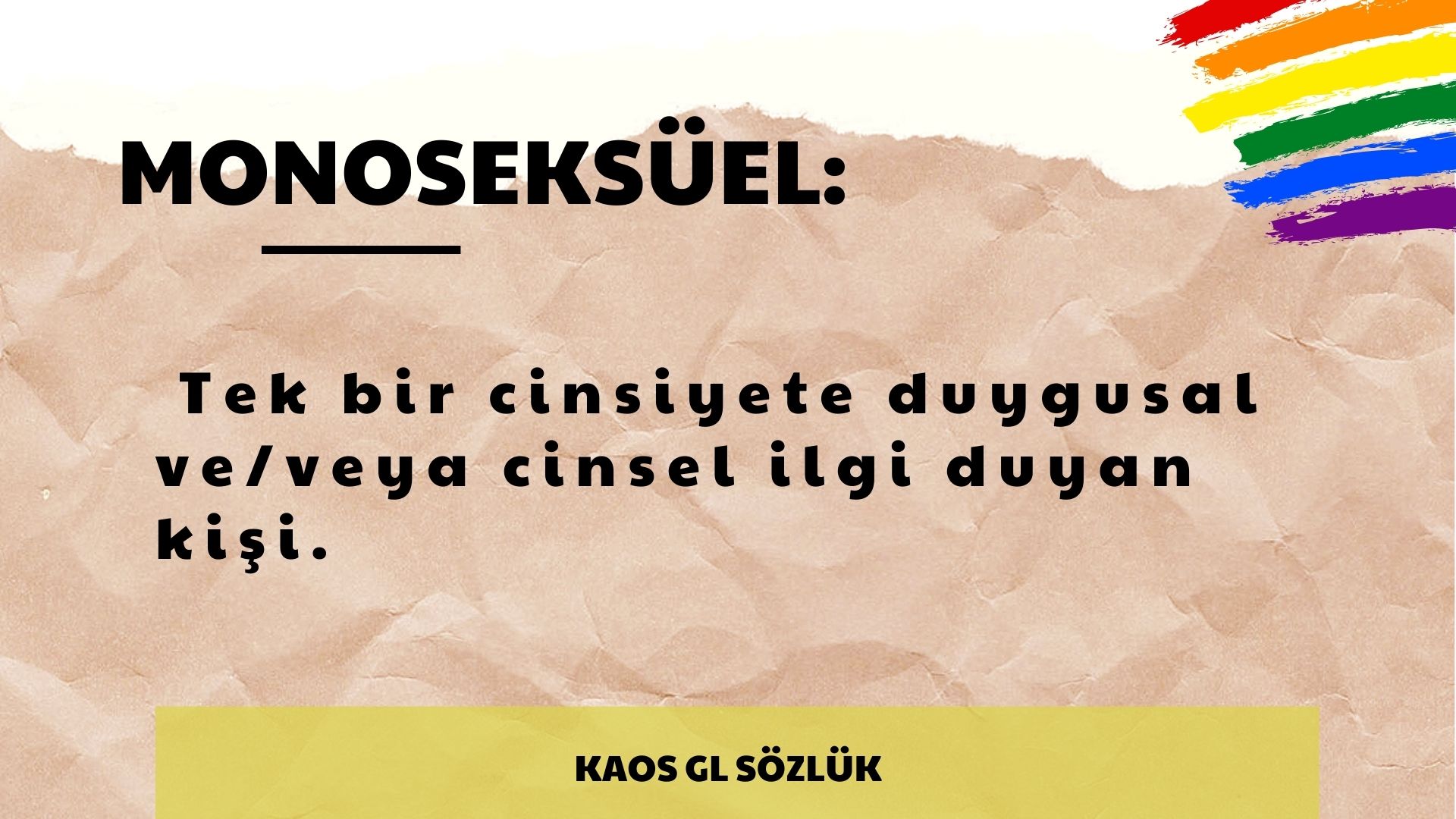 Kaos GL Sözlük: Monoseksüel Kaos GL - LGBTİ+ Haber Portalı