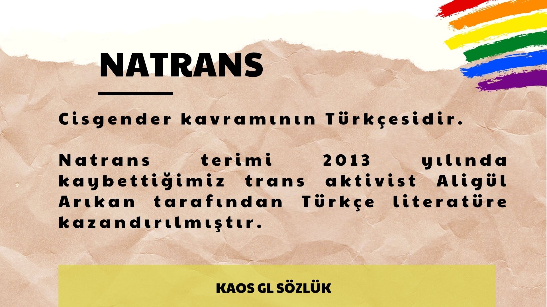 Kaos GL Sözlük: Natrans Kaos GL - LGBTİ+ Haber Portalı