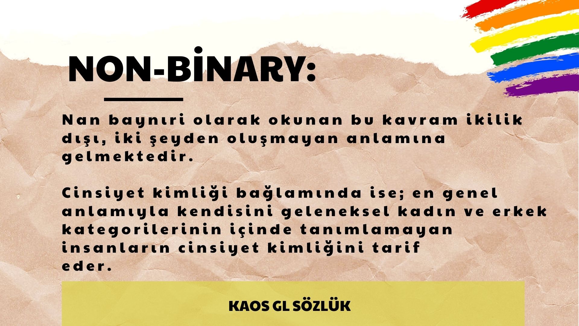 Kaos GL Sözlük: Non-binary | Kaos GL - LGBTİ+ Haber Portalı